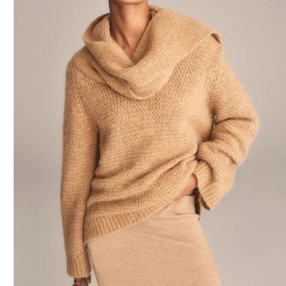 J.Crew Pullover Alpaca Blend Scarf Sweater M